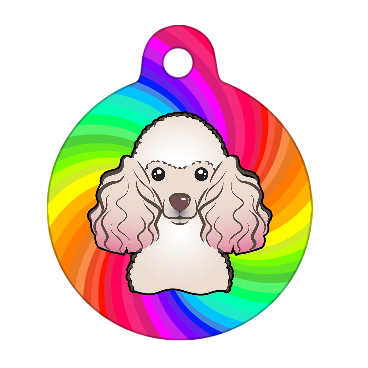 19mm Diameter Tiny Size - Poodle Design