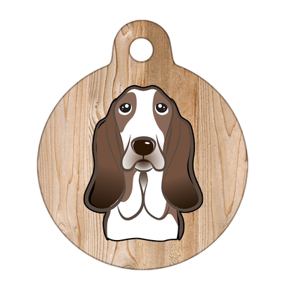 38mm Diameter Large Size - Basset Hound Dog