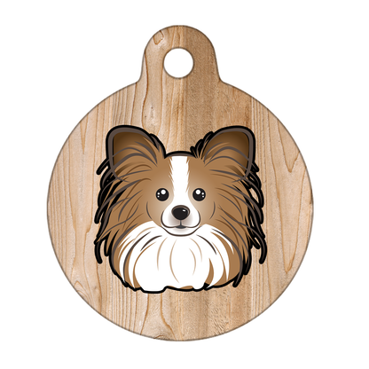 38mm Diameter Large Size - Papillon Dog