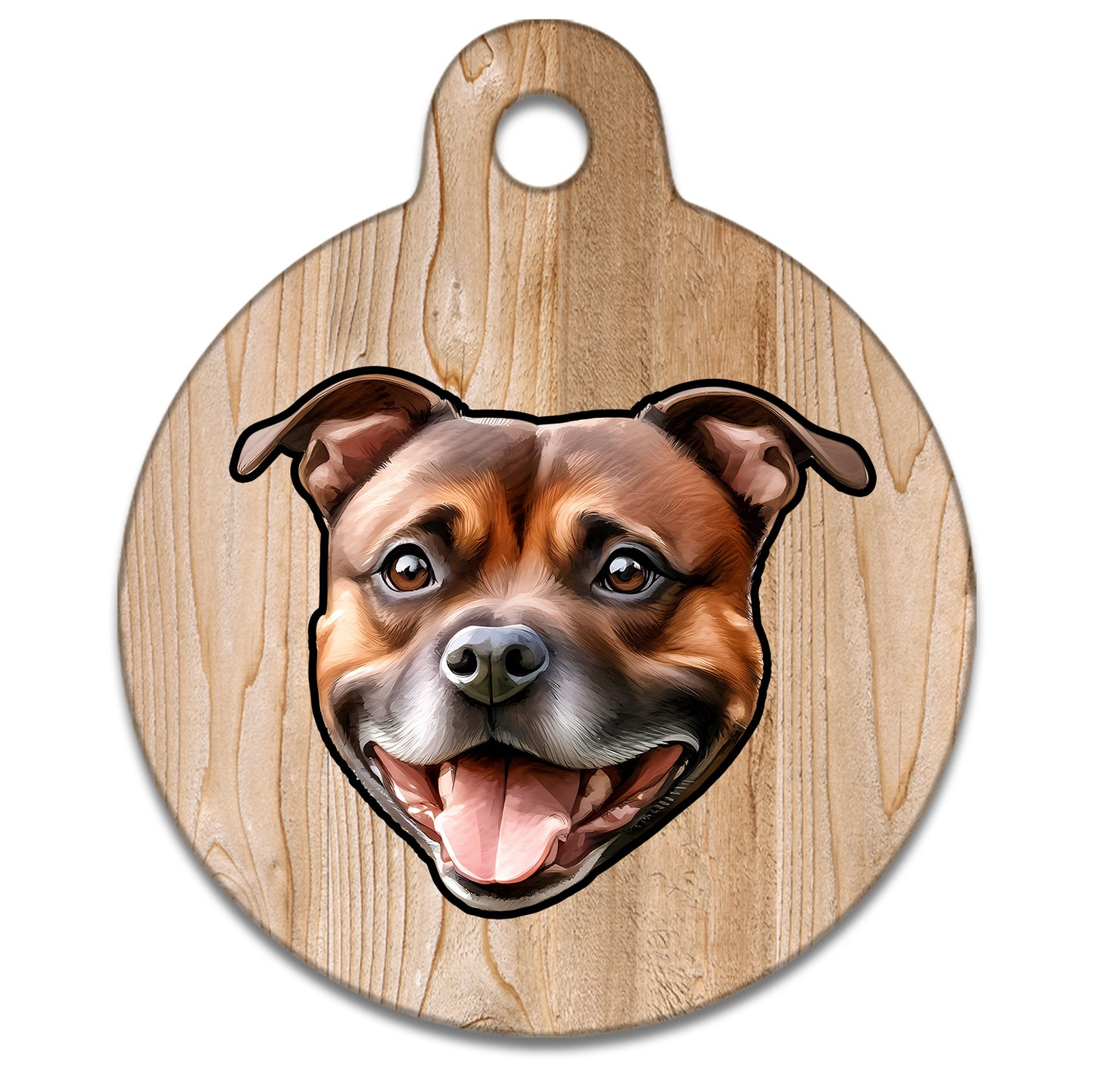 38mm Diameter Large Size - Staffie Dog