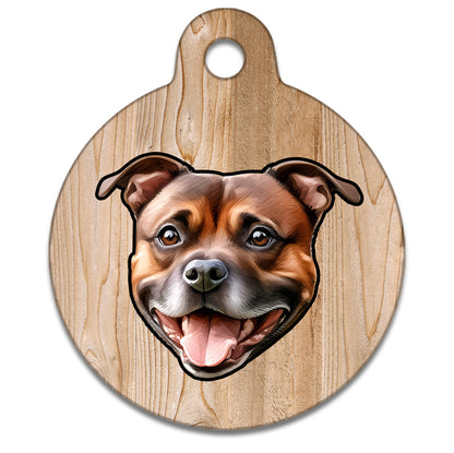 38mm Diameter Large Size - Staffie Dog