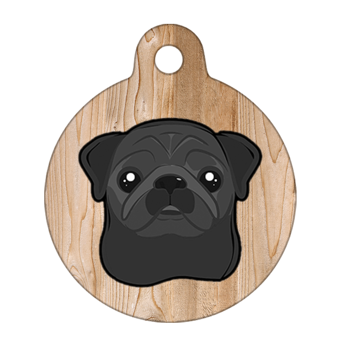 19mm Diameter Tiny Size - Pug Dog