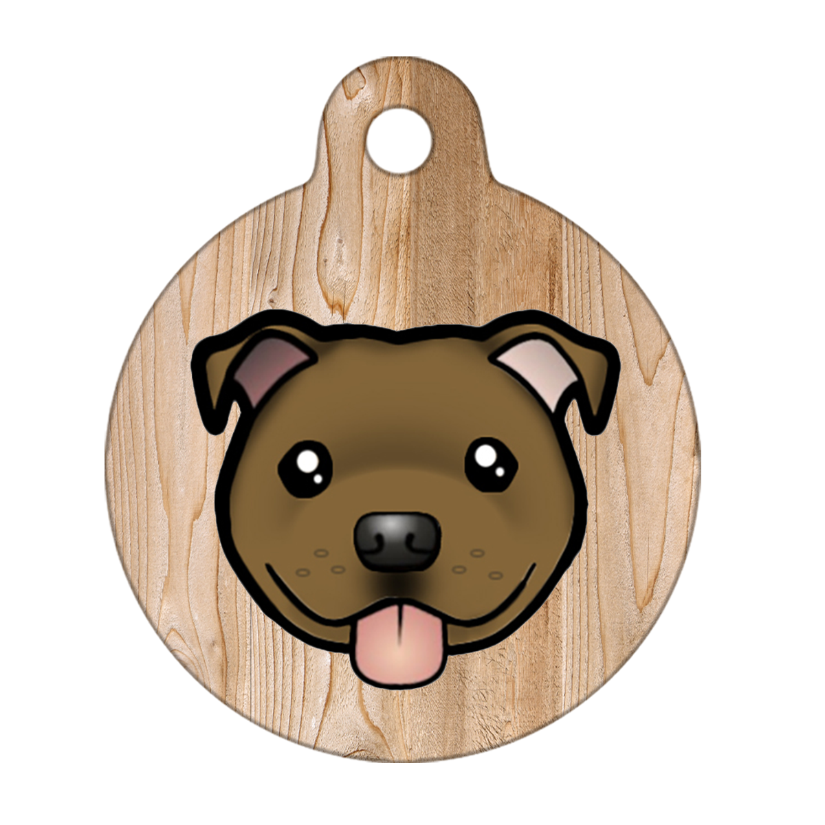 38mm Diameter Large Size - Staffie Cartoon Dog