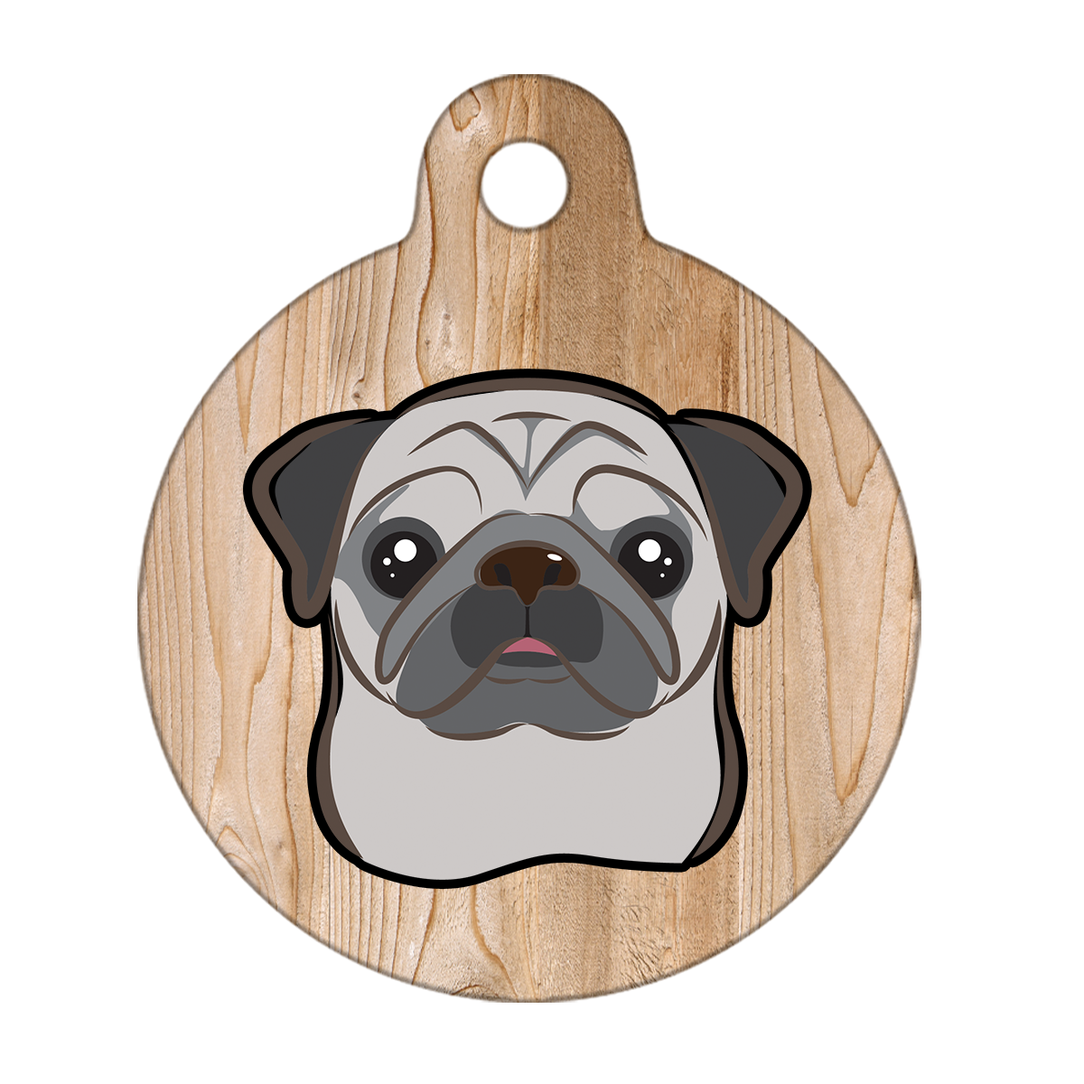 19mm Diameter Tiny Size - Pug Dog