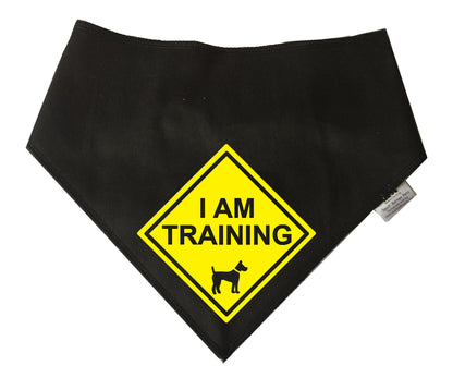 I AM TRAINING Warning Sign Dog Bandana