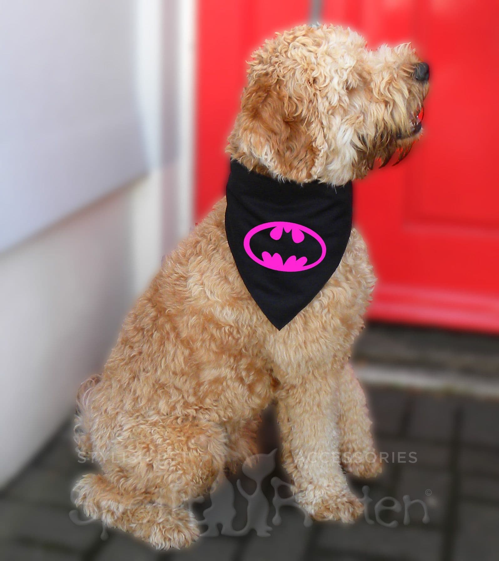 Batdog Batman Pink Dog Bandana