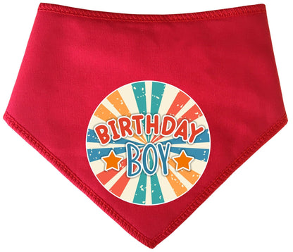 Birthday Boy Retro Sunset Dog Bandana