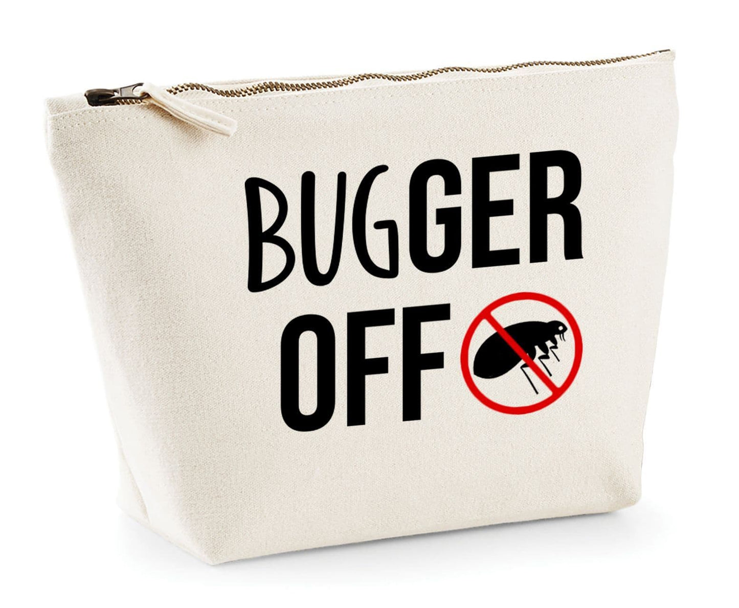 'BUGger off' Personalised Natural Cotton Bag
