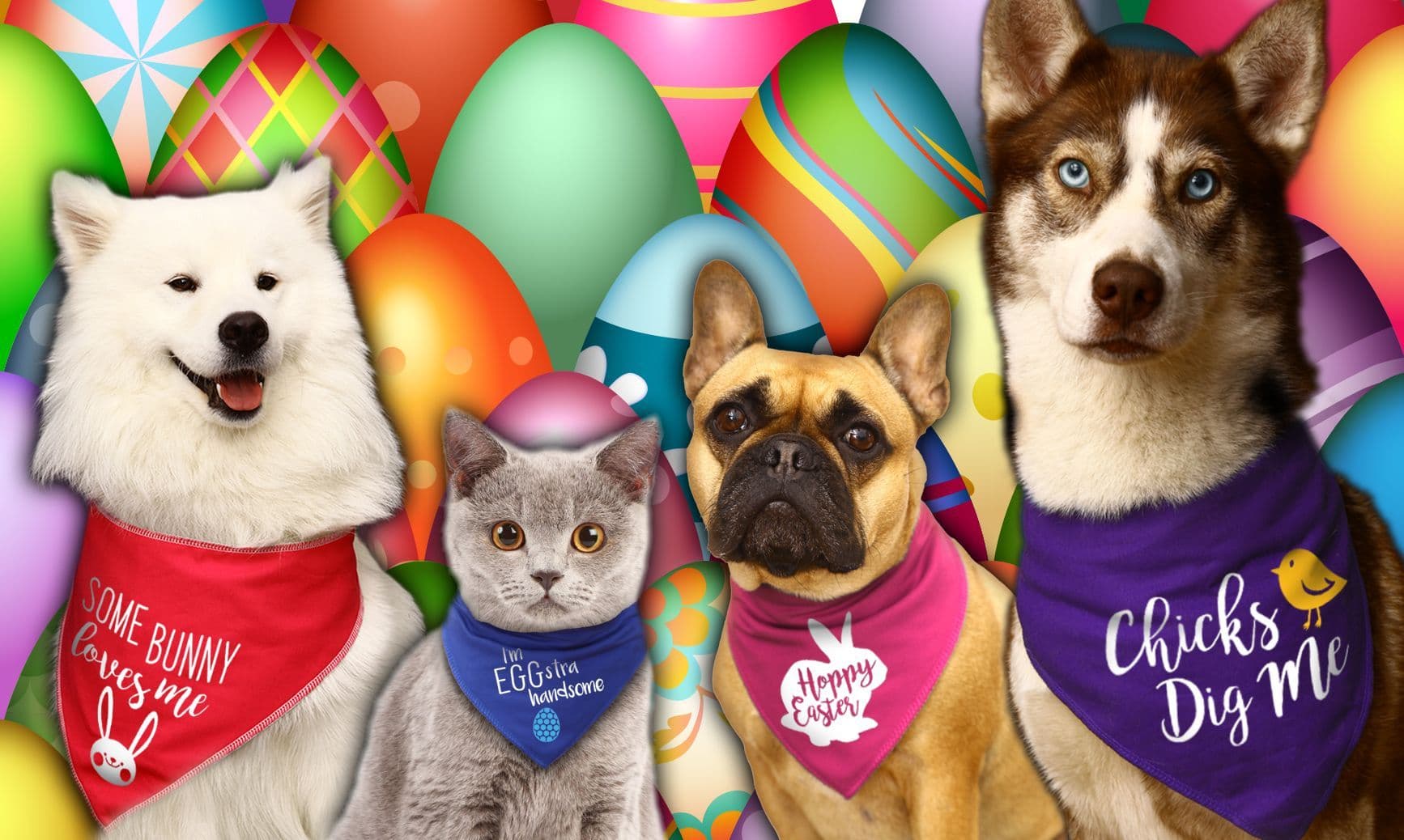 Easter Egg Circle  Easter Dog Bandana