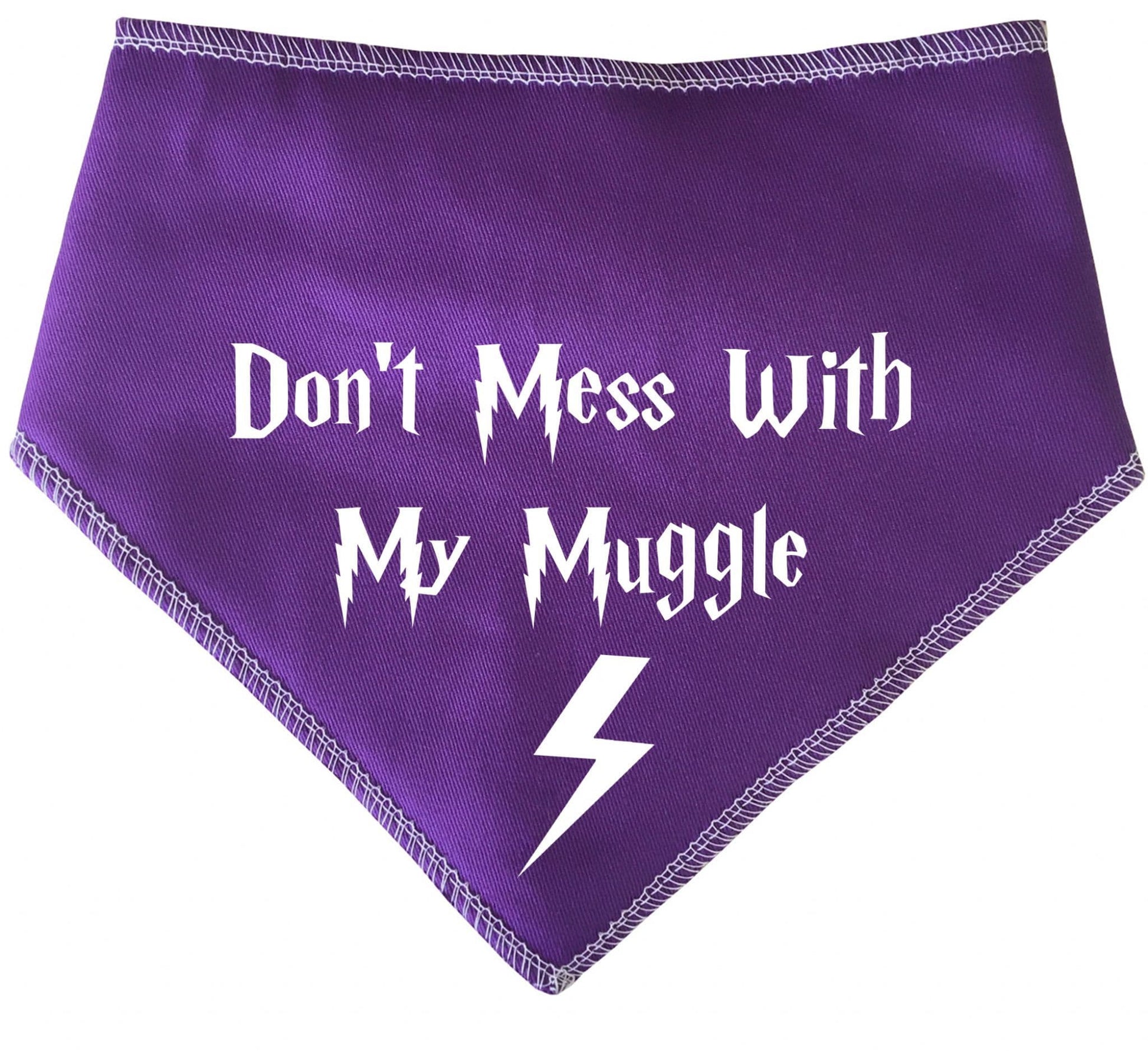 Harry Potter 'Don't Mess With My Muggle' Dog Bandana