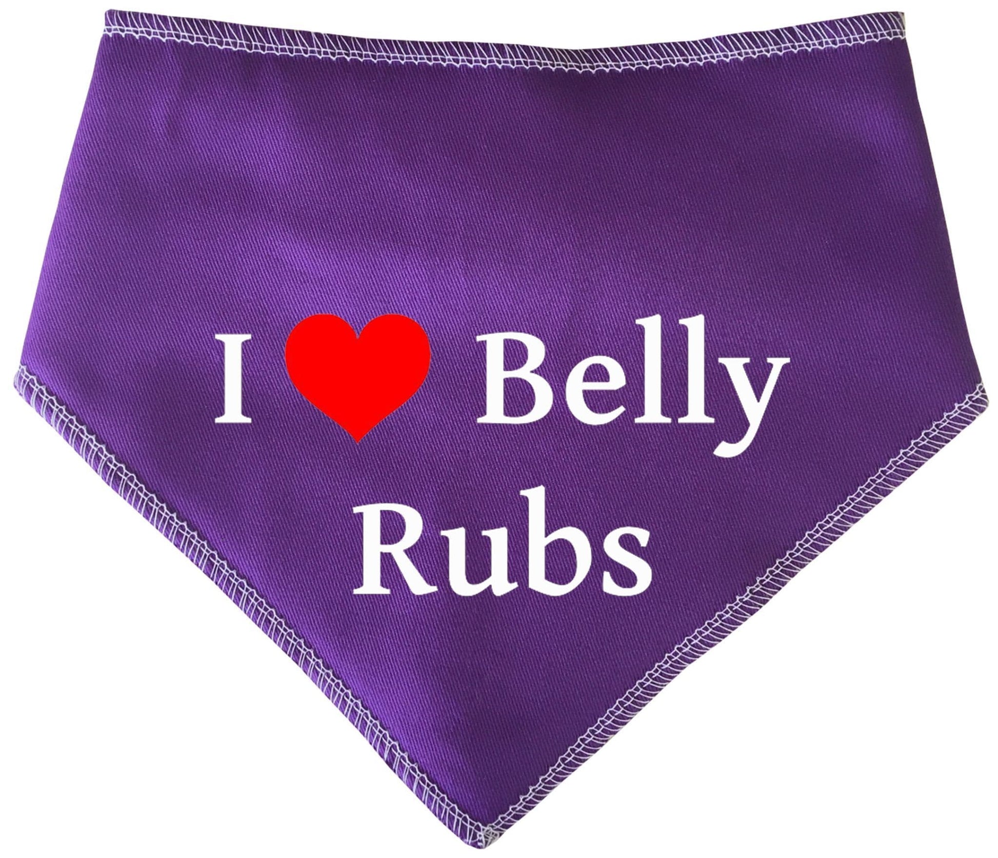 'I Love Belly Rubs' Dog Bandana