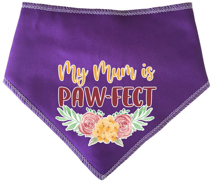 My Mum Is Pawfect  Mother's Day Dog Bandana