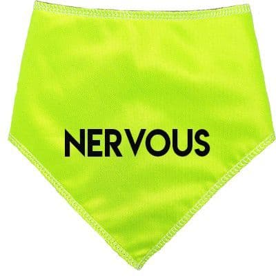 'NERVOUS' Alert Hi Viz Dog Bandana