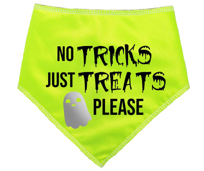 'No Tricks Just Treats' Halloween Dog Bandana