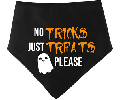 'No Tricks Just Treats' Halloween Dog Bandana