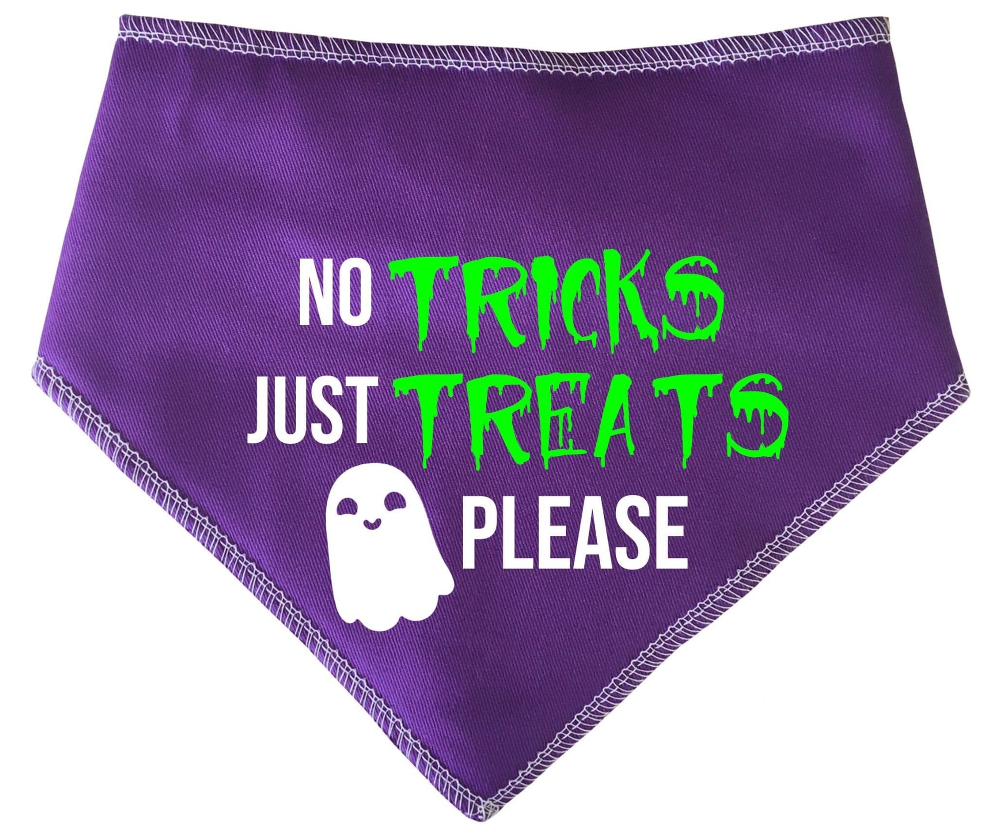 'No Tricks Just Treats' Halloween Dog Bandana