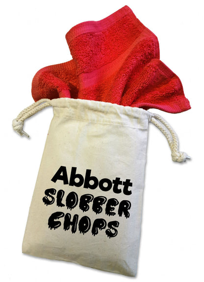 Personalised 'Slobber Chops' Dog Face Cloth For Doggy Dribbles