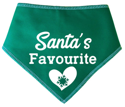 'Santa's Favourite' Christmas Dog Bandana