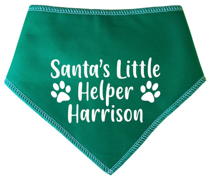 'Santa's Little Helper' Personalised Christmas Dog Bandana