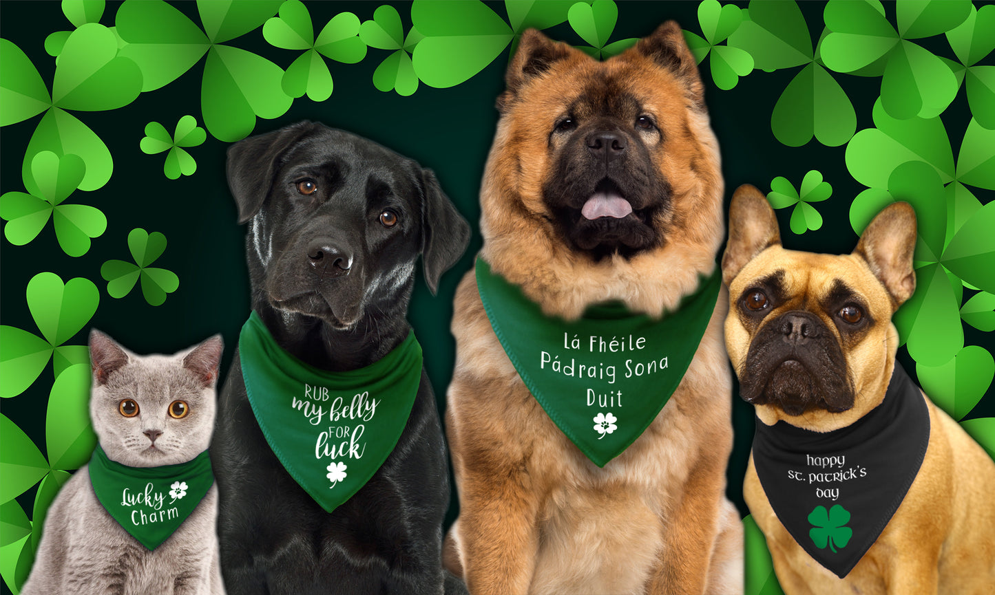 Lucky Charm St Patrick's Day Dog Bandana