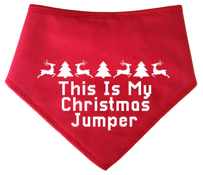 'This Is My Christmas Jumper' Christmas Dog Bandana
