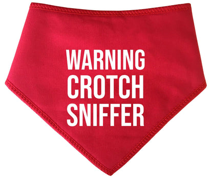 'Warning Crotch Sniffer' Dog Bandana