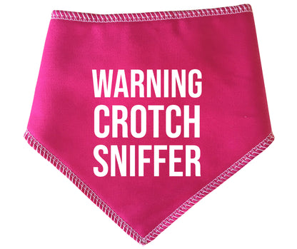 Warning Crotch Sniffer Dog Bandana